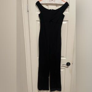 Elegant Off-the-Shoulder Black Jumpsuit